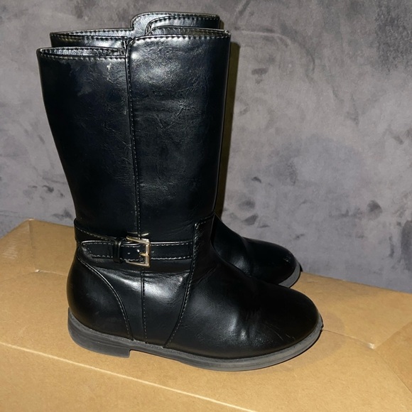 10c Toddler Girls Tall Riding Boots - Black - Picture 5 of 9